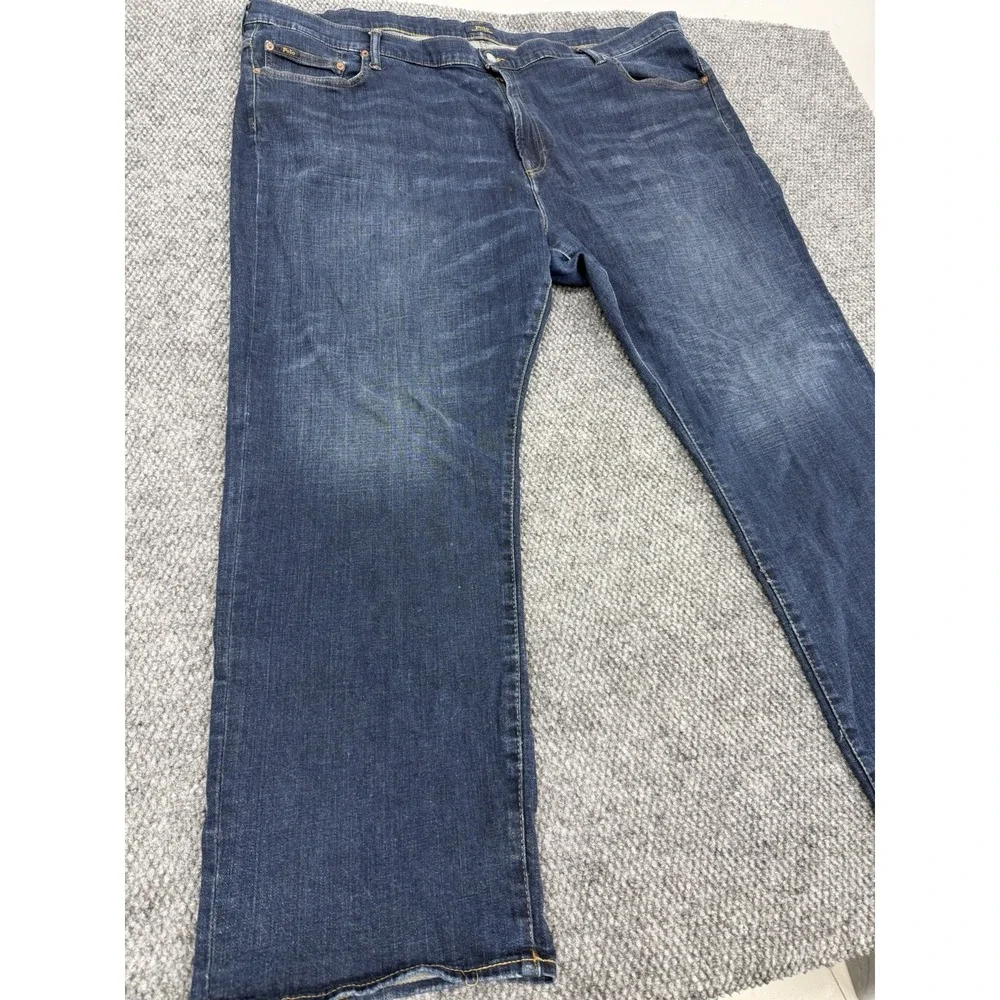 Polo Ralph Lauren Men's 50x32 Hampton Relaxed Straight Jeans Dark Blue Denim